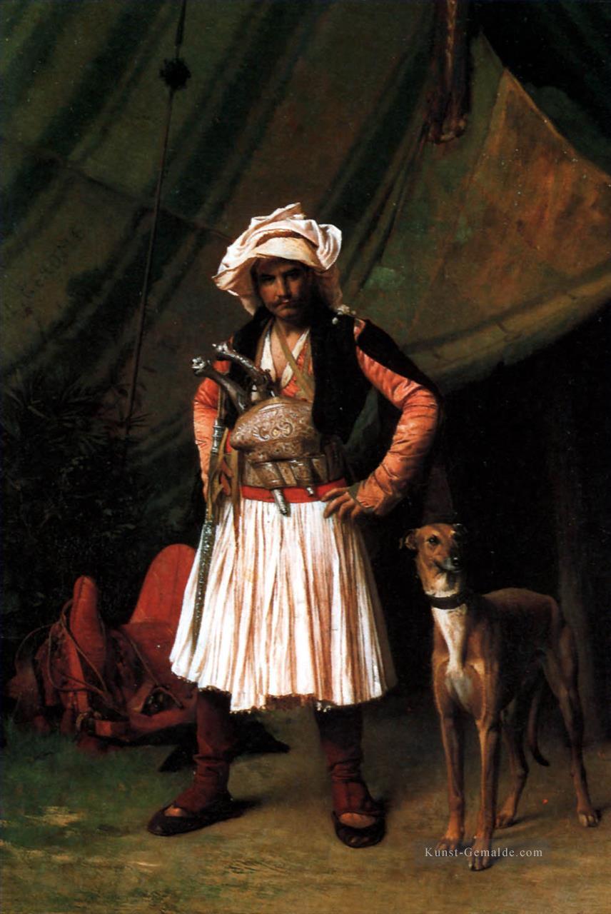 BashiBazouk und sein Hund Arabien Jean Leon Gerome Ölgemälde